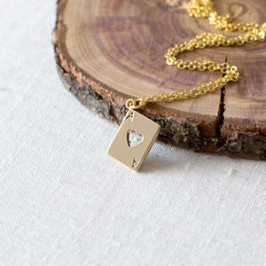 Ace of Hearts Charm Necklace