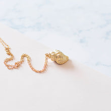 Gold Plated Sea Shell Charm Necklace