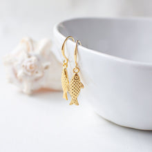 Gold Plated Fish Earrings