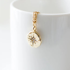 Gold North Star Pendant Necklace