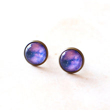 Purple Galaxy Earrings