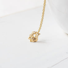 Tiny Gold Plated Squirrel Necklace