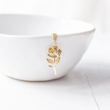 Gold Plated Rose Necklace