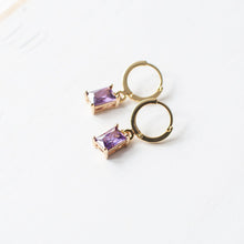 Purple Glass Earrings