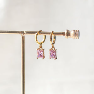 Pink Glass Earrings