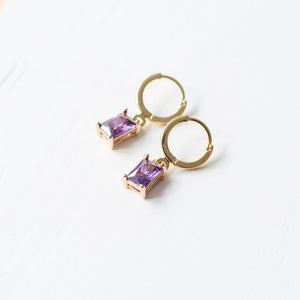 Purple Glass Earrings