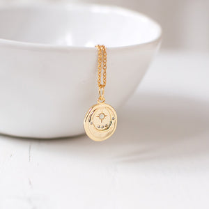 Gold Plated Crescent Necklace