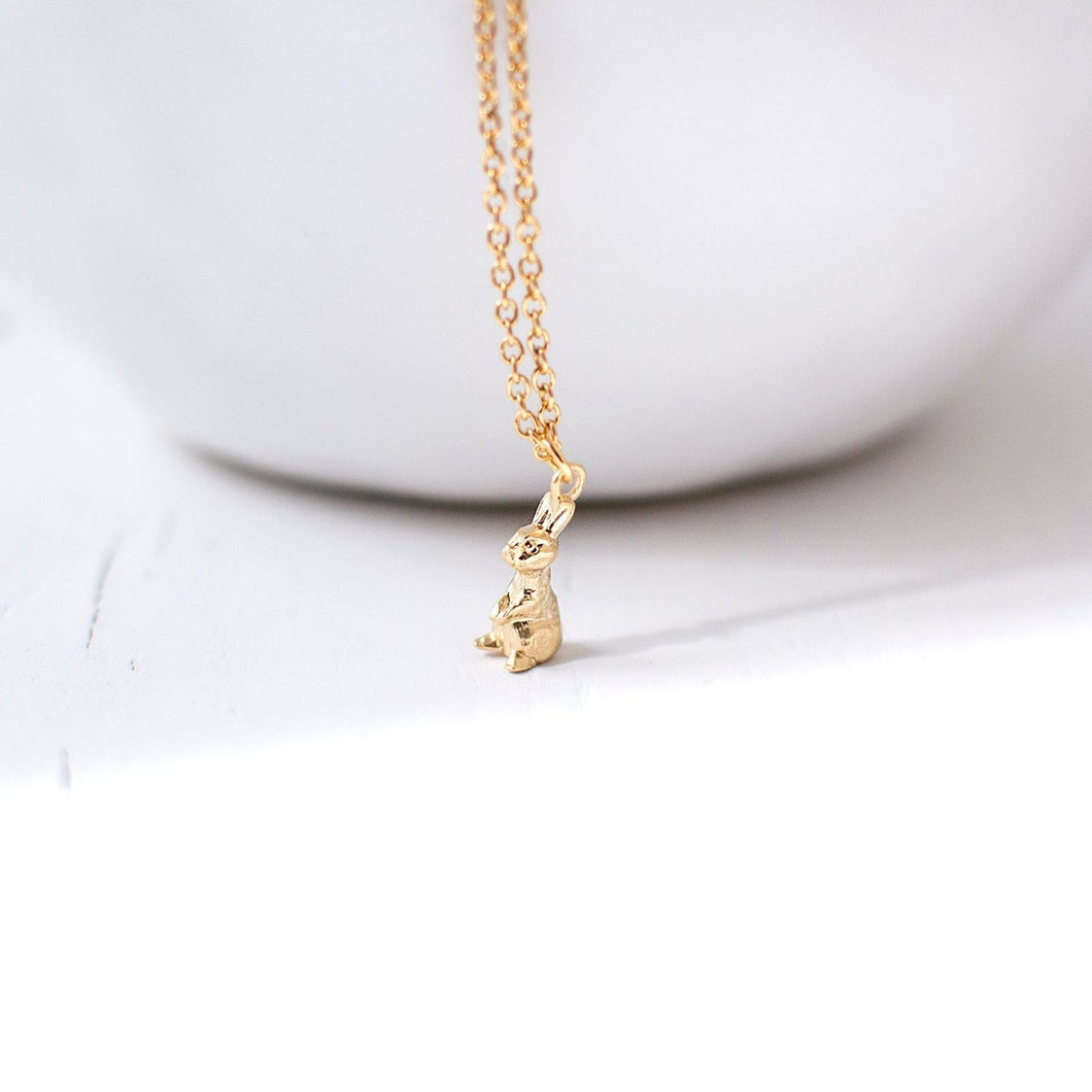 Gold Plated Rabbit Necklace