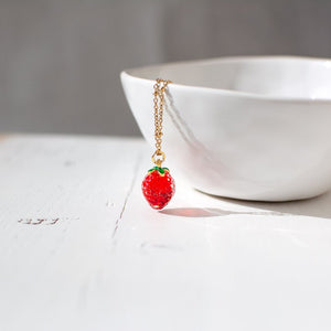 Strawberry Pendant Necklace