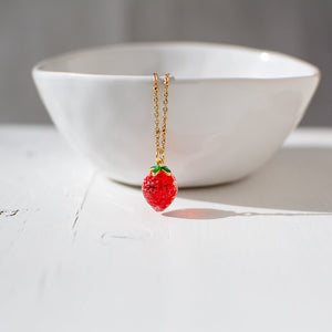 Strawberry Pendant Necklace