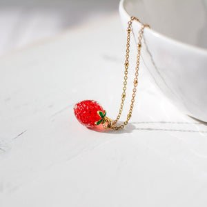 Strawberry Pendant Necklace