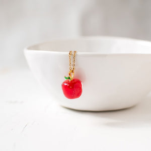 Apple Pendant Necklace