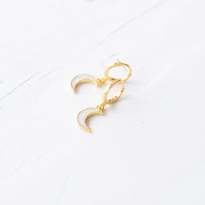 Tiny Crescent Earrings