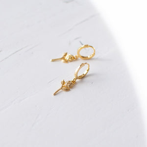 Dainty Rose Earrings