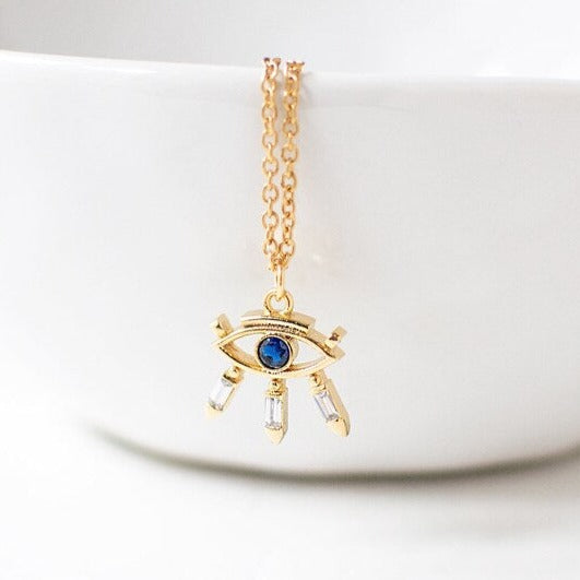 Sparkly Eye Charm Necklace