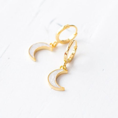 Tiny Crescent Earrings