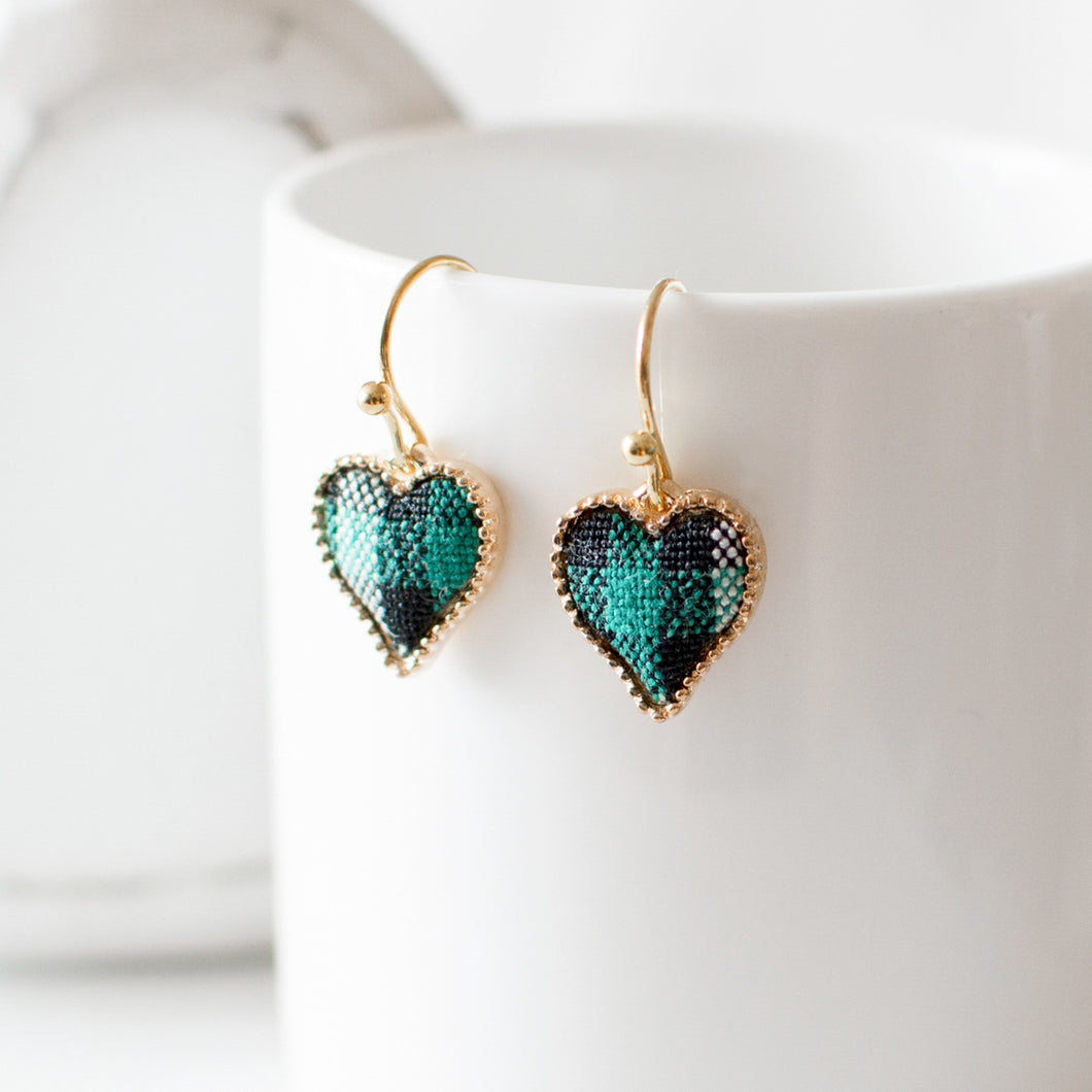 Green Tartan Earrings