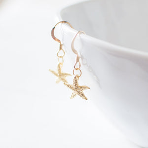 Gold Plated Starfish Earrings