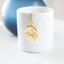 Gold Plated Mountain Pendant Necklace