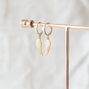 Gold Plated Wing Earrings