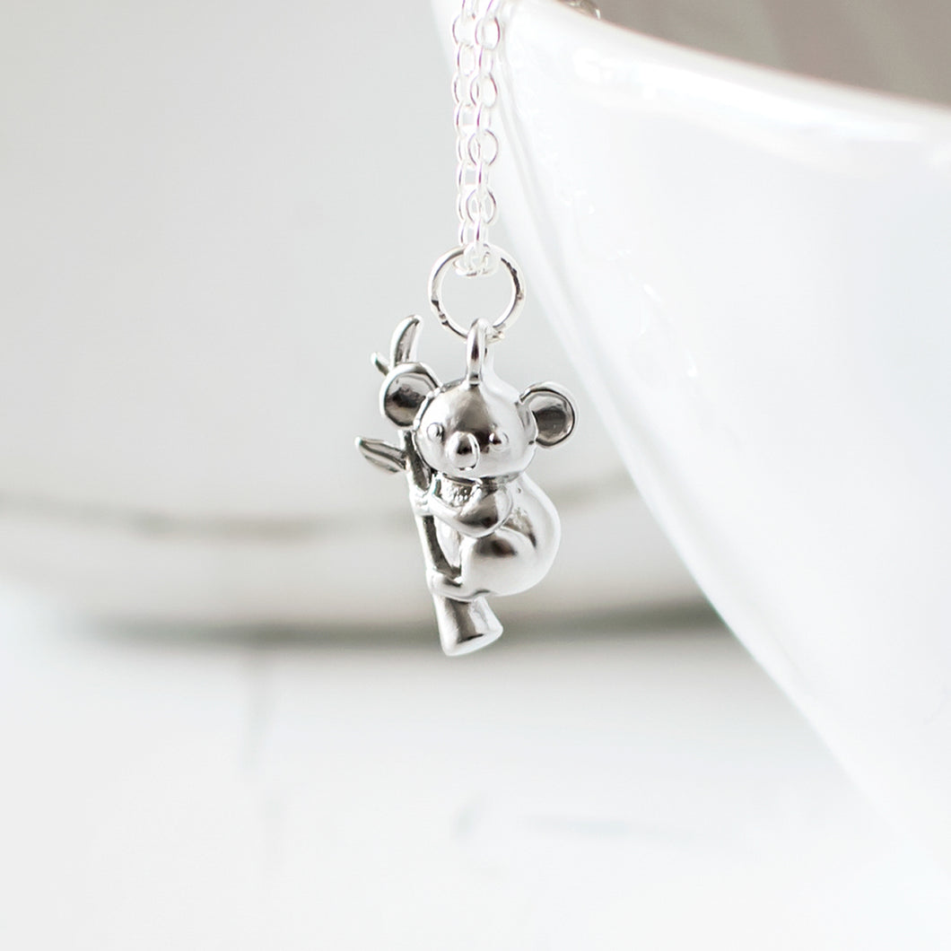 Silver Plated Koala Necklace
