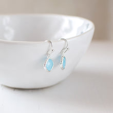 Sky Blue Glass Earrings