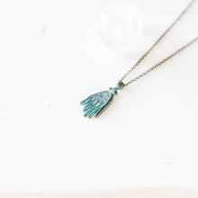 Green Patina Hand Necklace