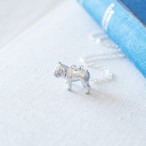 Silver Plated Pug Charm Necklace