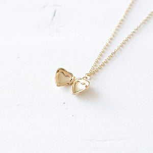 Tiny Gold Plated Heart Locket