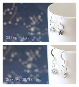 Silver Plated Cat Earrings