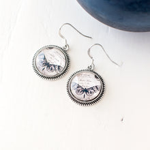 Black and White Butterfly Earrings