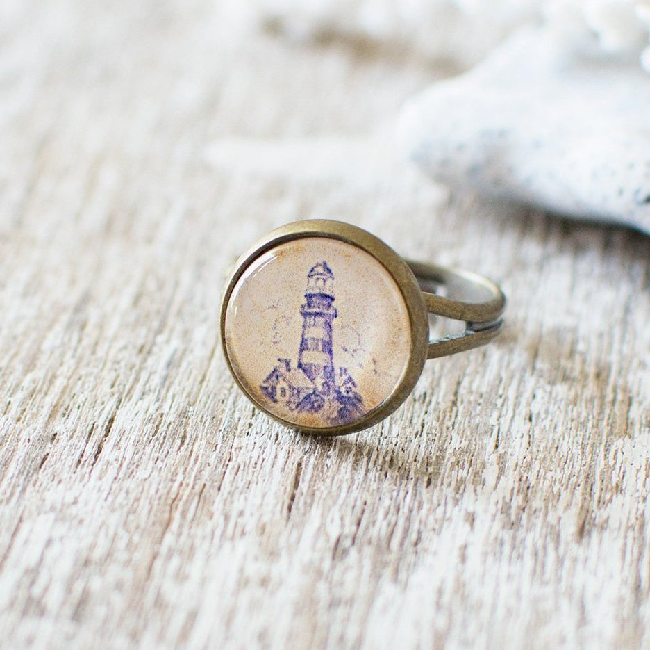 Blue Lighthouse Ring – Juju Treasures