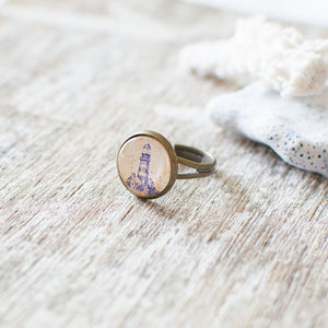 Blue Lighthouse Ring