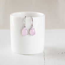 Pale Pink Glass Earrings