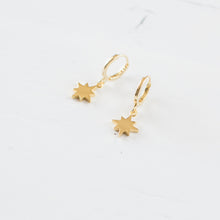 Tiny Gold Plated Star Hoop Earrings