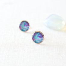 Blue And Magenta Galaxy Earrings