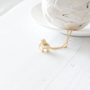 Gold Plated Elephant Necklace