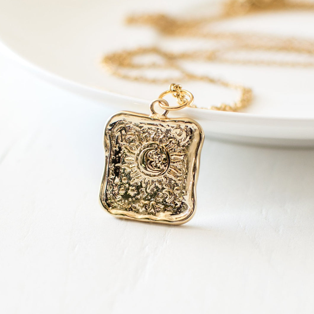 Sun and Moon Medallion Necklace