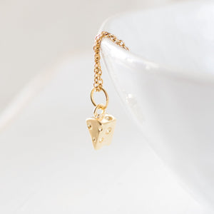Swiss Cheese Slice Charm Necklace