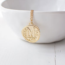 Letter M Coin Necklace
