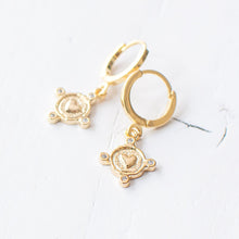 Gold Plated Heart Huggie Earrings