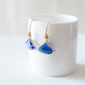 Art Deco Glass Earrings