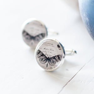 Black and White Butterfly Cufflinks