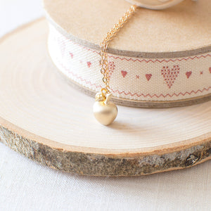 Gold Apple Charm Necklace