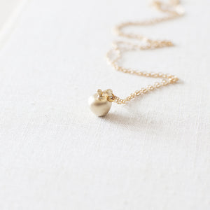 Gold Apple Charm Necklace