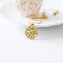 Evil Eye Gold Coin Necklace