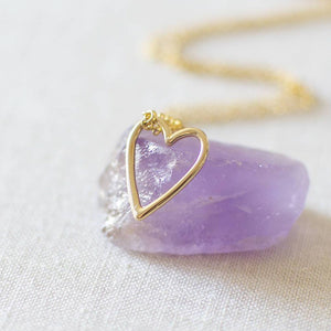 Gold Plated Heart Charm Necklace