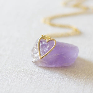 Gold Plated Heart Charm Necklace