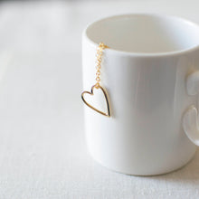 Gold Plated Heart Charm Necklace