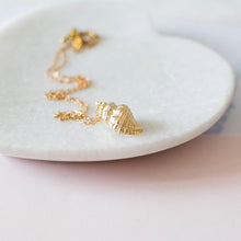 Gold Plated Sea Shell Charm Necklace